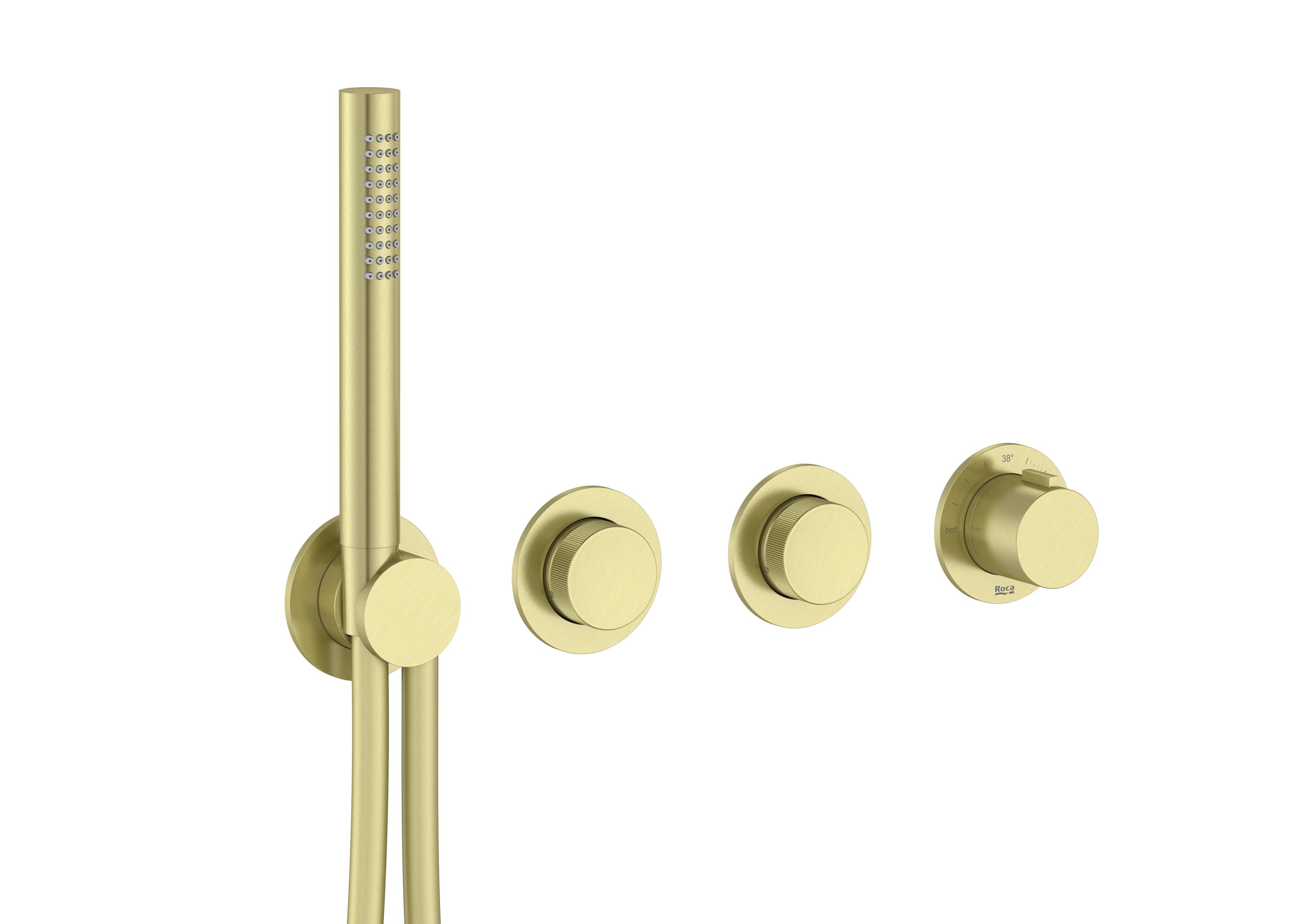 Смесителни батерии за душ / за вана Brushed Brass T-Multi A5A714AVA0 Roca