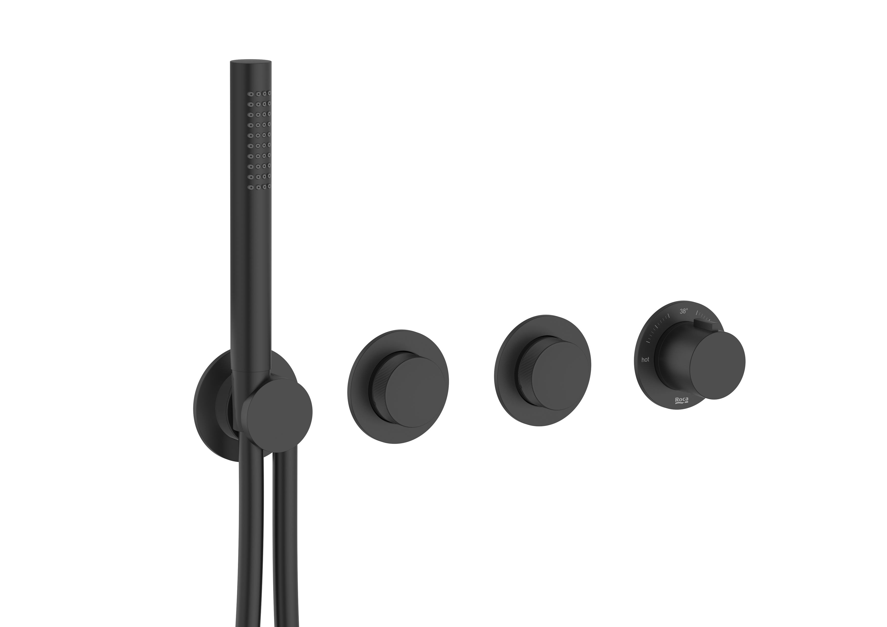 Смесителни батерии за душ / за вана Matt Black T-Multi A5A714ANB0 Roca